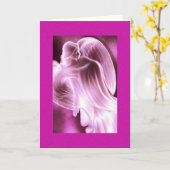 Pink Angel Wenskaart Kaart (Gele Bloem)
