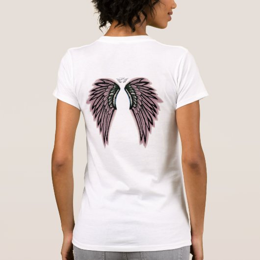Pink Angel Wings Tee Shirt (Achterkant)