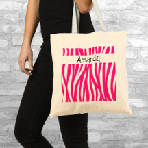 Pink Animal Striped Tote