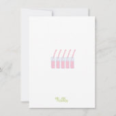 Pink Anniversaire Candy Dessert Table Invitation (Dos)