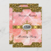 Pink Anniversaire Glamor Hot Invitation (Devant / Derrière)