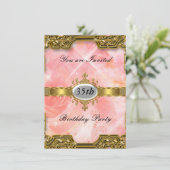 Pink Anniversaire Glamor Hot Invitation (Debout devant)