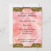Pink Anniversaire Glamor Hot Invitation (Dos)