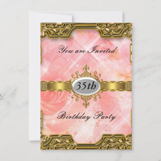 Pink Anniversaire Glamor Hot Invitation (Devant)
