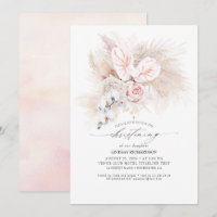 Pink Anthurium and Pampas Grass Floral Christening