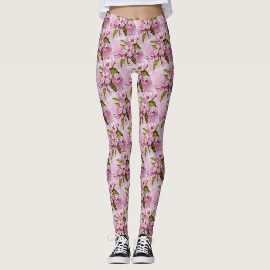 PINK APPARAAT BLOSSOM FLORAL LEGGINGS (Voorkant)