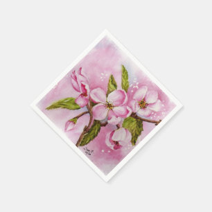PINK APPARAAT BLOSSOMS PAPIERNAPKINS SERVET