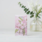 PINK APPLE BLOSSOM CARTE DE VISITE DE FLEURS DE CO (Debout devant)