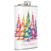 Pink Aquarelle Arbre de Noël Flacon (Droite)