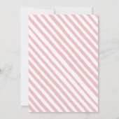 Pink aquarelle fleurie petite fille invitation dou (Dos)