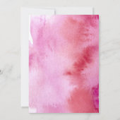 Pink Aquarelle Mariée Il A Dit Qu'Elle A Dit Carte (Dos)
