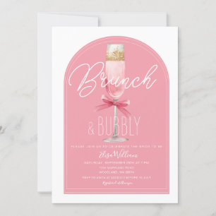 Pink Arch Champagne Brunch & Bubbly Vrijgezellenfe Kaart