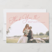 Pink Arch Wedding Bedankt Script (Voorkant)