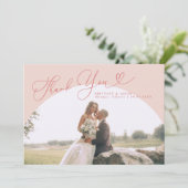 Pink Arch Wedding Bedankt Script (Staand voorkant)