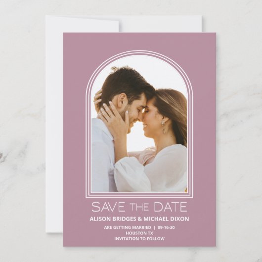 Pink Arch Wedding Bewaar de datum Save The Date (Voorkant)