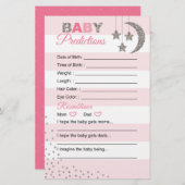 Pink argent bébé prédiction carte d'activité douch (Devant / Derrière)