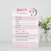 Pink argent bébé prédiction carte d'activité douch (Debout devant)