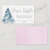 Pink argent hiver arbre fille de couche cartes de (Devant / Derrière)