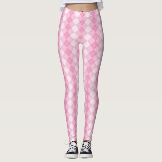 Pink Argyle Leggings (Devant)