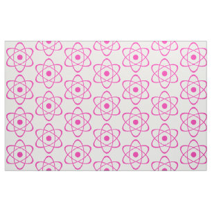Pink Atom Symbool Fabric Stof