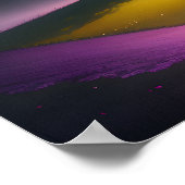 Pink Aurora Forest Poster (Hoek)