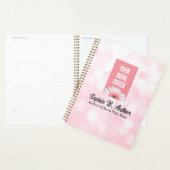 Pink Auteur Planner Avec Couverture De Livre Image (Devant avec enveloppe)