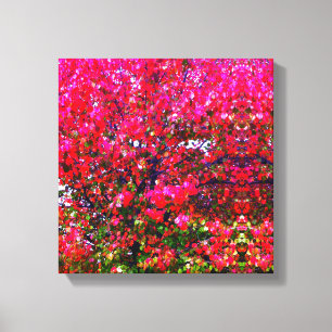 Pink Autumn impressionistic Leavebomen Canvas Afdruk