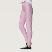 Pink avec dentelle florale Leggings Motifs (Gauche)