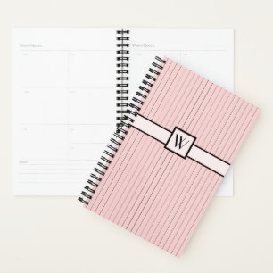 Pink avec Pinstripes Noir