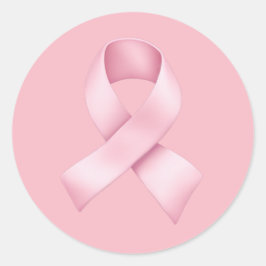Pink Awareness Ribbon Emoji Ronde Sticker