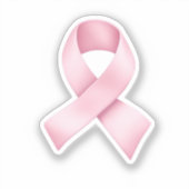Pink Awareness Ribbon Emoji Sticker (Voorkant)