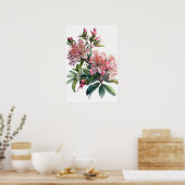 Pink Azalea Flowers Art Imprimer Poster (Cuisine)