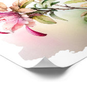 Pink Azalea Flowers Art Imprimer Poster (Coin)