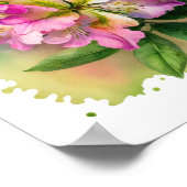 Pink Azalea Flowers Art Imprimer Poster (Coin)