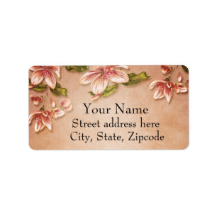 Pink Azaleas  Floral op Whiskey Etiket