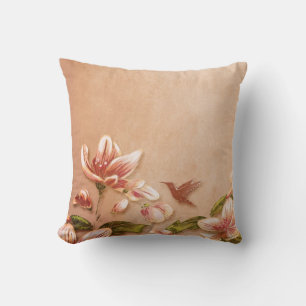 Pink Azaleas  Floral op Whiskey Kussen