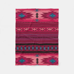 PINK Aztec Print Fleece Deken