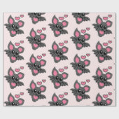 Pink Baby Bat Cadeaupapier (Vlak)