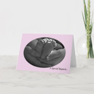 Pink Baby Girl Godparents Demander une carte de vo
