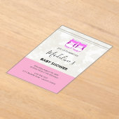 Pink Baby Shower Invitation – Custom Baby Girl (Poser)