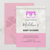 Pink Baby Shower Invitation – Custom Baby Girl (Devant / Derrière)