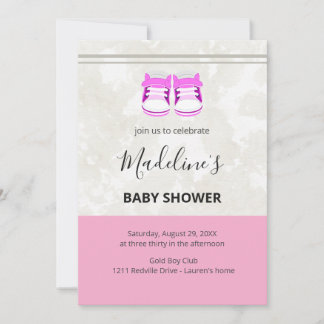 Pink Baby Shower Invitation – Custom Baby Girl Kaart