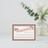 Pink Baby shower Livre Insérer carte de demande po (Debout devant)