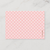 Pink Baby shower Livre Insérer carte de demande po (Dos)
