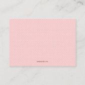 Pink Baby shower Livre Insérer carte de demande po (Dos)