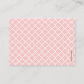 Pink Baby shower Livre Insérer carte de demande po (Dos)