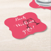 pink bachelorette  kartonnen onderzetters (Gekanteld)