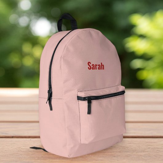 Pink Backpack for Her - Custom Name Design Bedrukte Rugzak