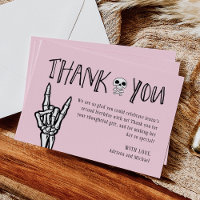 Pink Bad Deux L'Os Anniversaire Carte de remerciem