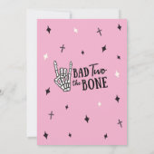 Pink Bad Two De Botten 2e Verjaardag Kaart (Achterkant)